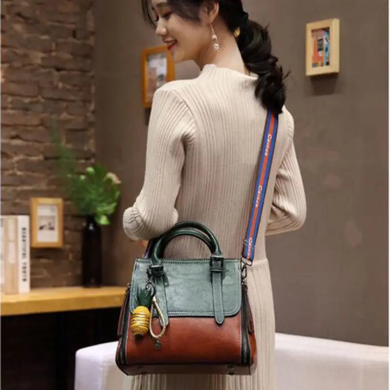 

2020 Vintage Leather Handbag Luxury Handbags Women Bags Designer Female Crossbody Bag For Women Shoulder Bag Ladies bag L9-71