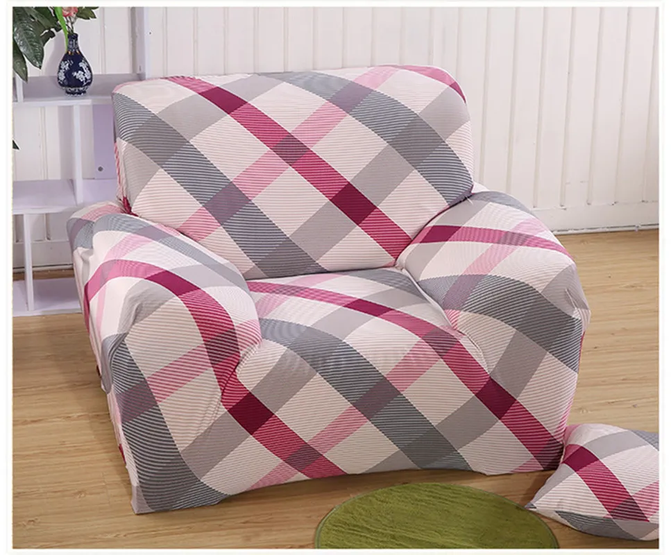 

Modern Plaid Sofa slipcovers Tight Wrap All-inclusive Slip-resistant Elastic Cubre Sofa Towel Corner Sofa Cover Couch Cover