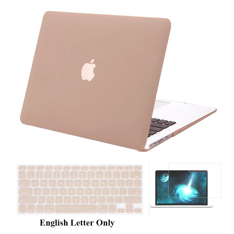 Чехол для ноутбука MOSISO Crystal для Macbook Air Pro retina 13 15, Жесткий Чехол для сенсорной панели, чехол для ноутбука Air 13 A1932 - Цвет: Camel