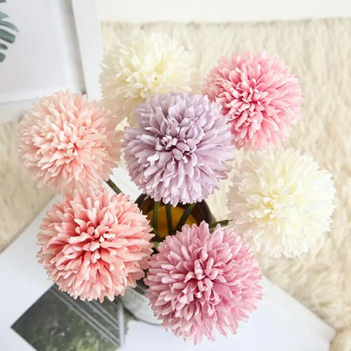 1 Pcs Simulation Artificial Flower Fake Dandelion Bouquet Home Wedding Party Decoration DTT88