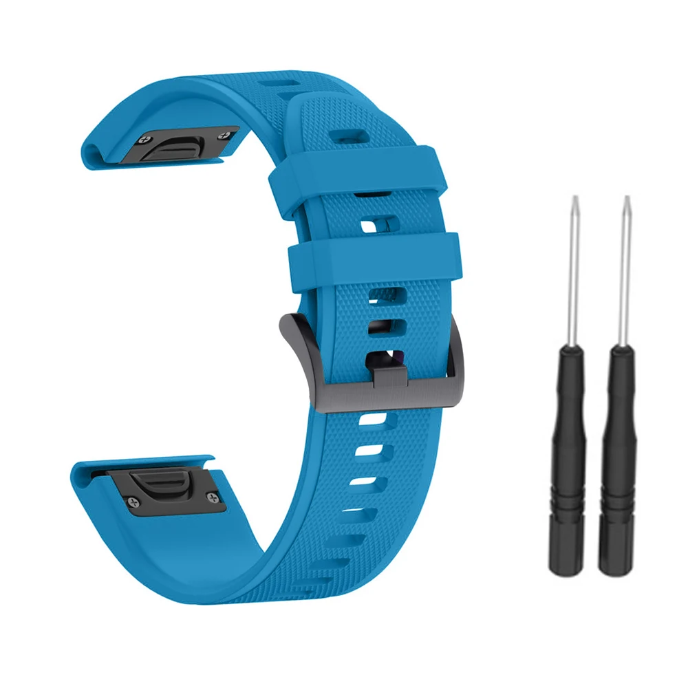 26, 22, 20 мм, ремешок для смарт-часов наручных gps-часов Garmin Fenix 5x, 5, 5S 3 3HR D2 S60 gps часы, быстросъемный силиконовый легко регулируемый ремешок для наручных часов