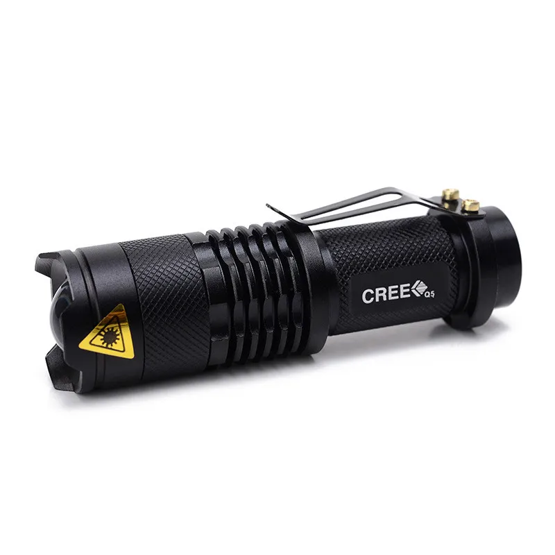Mini Flashlight Portable Adjustable Zoom Focus Torch Lamp Use AA 14500 Battery Waterproof LED | Спорт и развлечения