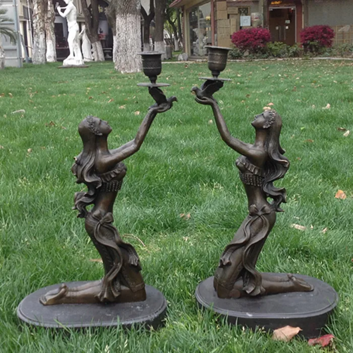 2 шт. медные ремесла бронзовые украшения Искусство молиться за мир свечи