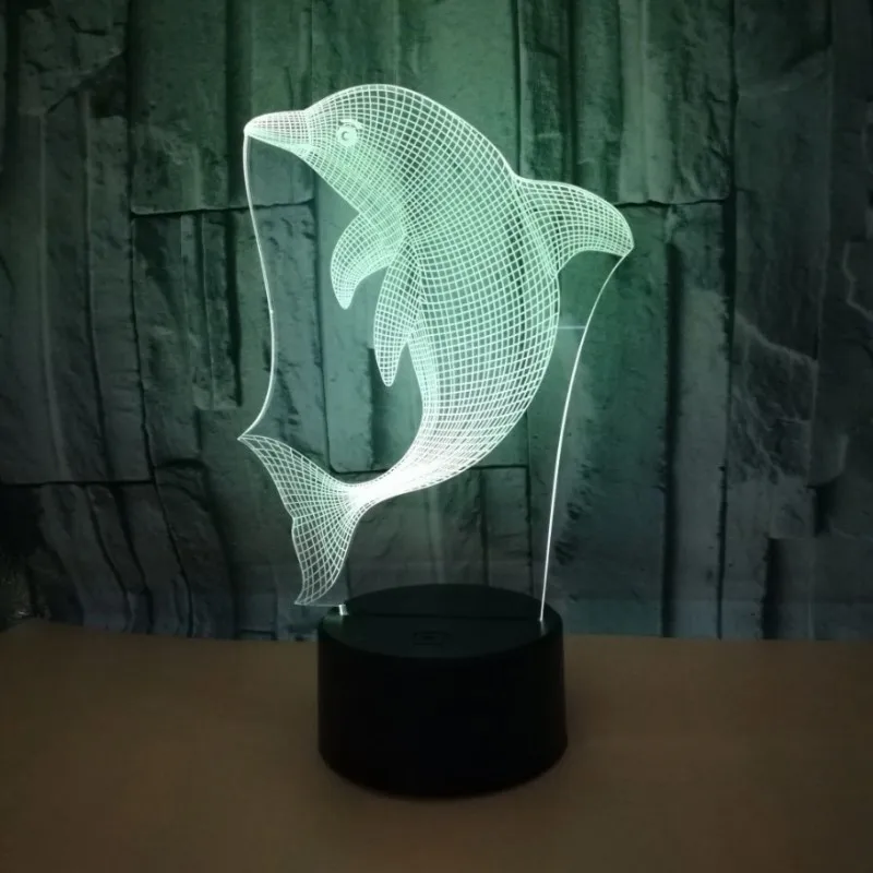 Цветная сенсорная 3d лампа иллюзия светодиодный ночник USB настольная для детей