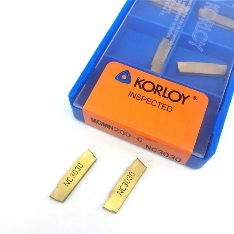 KORLOY 10 шт. MGMN200 G NC3030 пазовые твердосплавные вставки MGMN 200 токарный станок резец