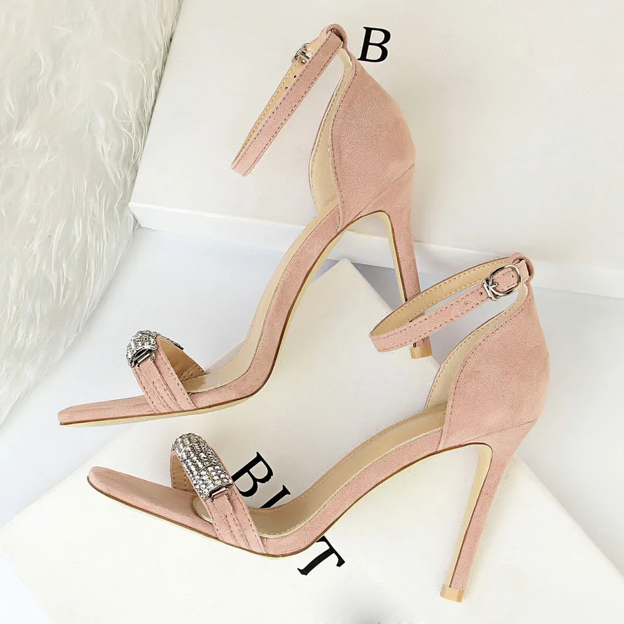 2019 летние женские сандалии со стразами на высоком каблуке 9 см туфли гладиаторы