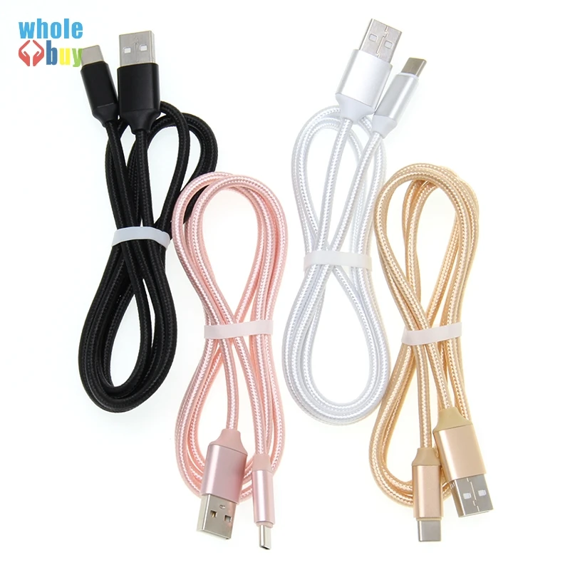 1 м/0 25 м цветной нейлоновый плетеный кабель для iPhone 8Pin Micro 5Pin Type C USB зарядный