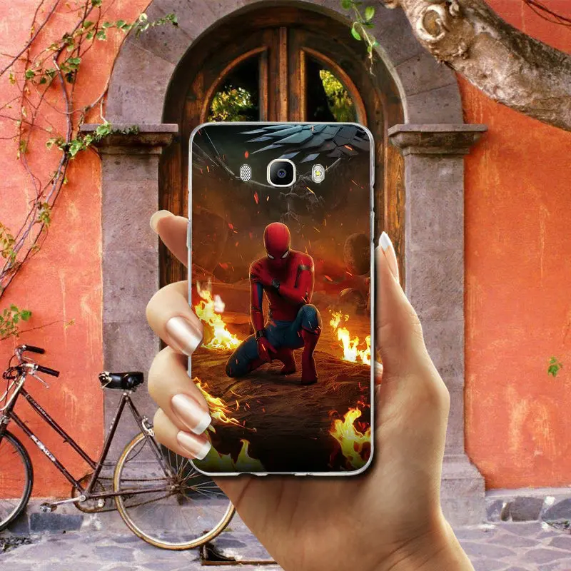 Photo 2 Для Samsung Galaxy J1 J2 J3 J4 J6 J5 J7 J8 A3 A5 A7 чехол мягкий, ТПУ Силиконовые чехлы для телефонов с изображением Человека-паука светящийся костюм - Цвет: Photo 2