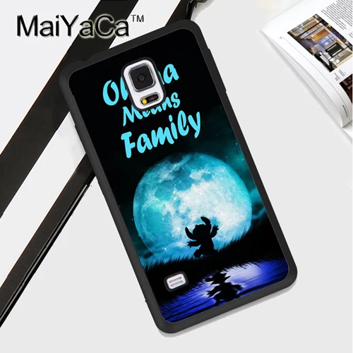 4267 MaiYaCa «Ohana значит семья» Краски стежка чехол или samsung Galaxy S8 S9 S10 плюс S7 S10e A10 A20 A30 A40 A50 A70 Примечание 10 8 9 - Цвет: 4267