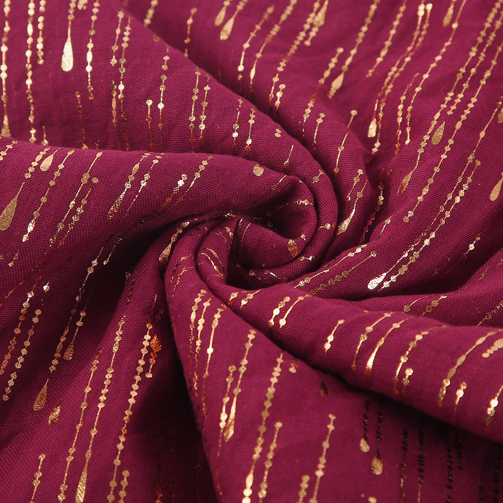 Winfox красный бронзирующий Золотой Длинный мягкий шарф из фольги для женщин