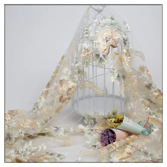 LASUI 1 y/1 Лот Полный Размеры Цветочная вышивка из кружевной ткани DIY ручной работы