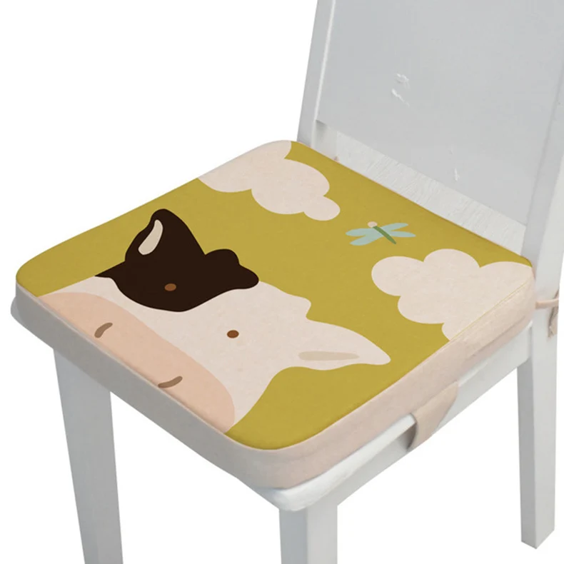 40x40x5 cm Cow 40*40*10 см подушка-подстилка для детского кресла, противоскользящая Водонепроницаемая подушка для детского стула, регулируемая подушка для стула - Цвет: 40x40x5 cm Cow