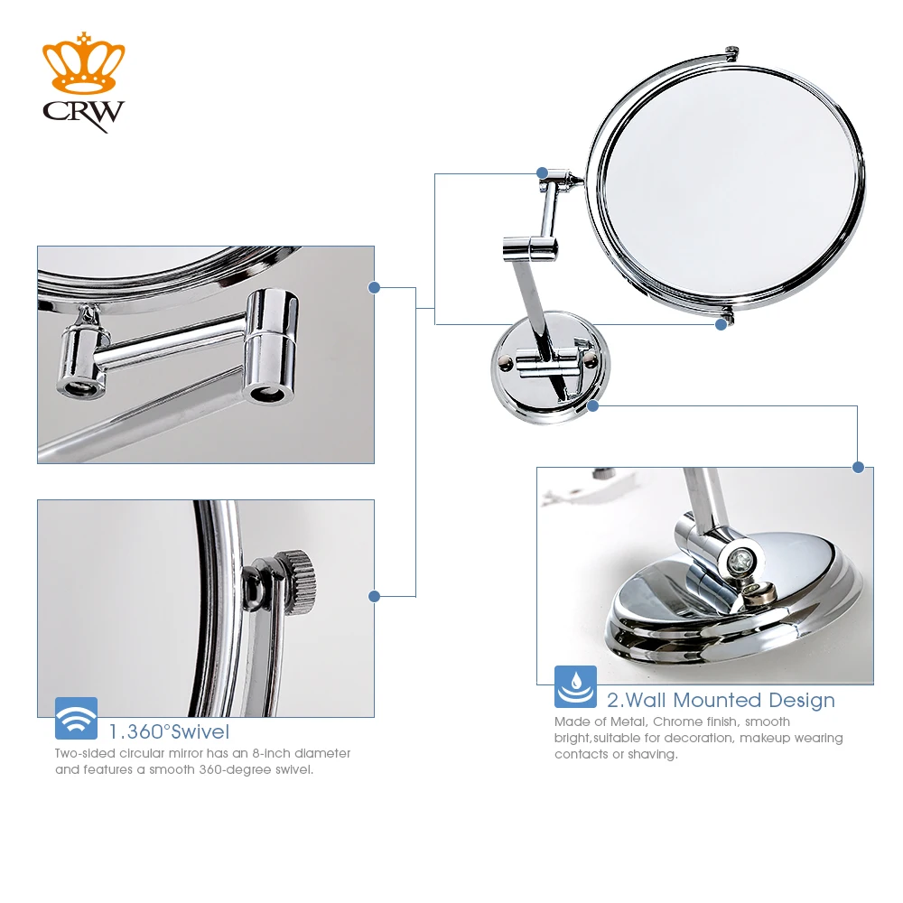 CRW Ванная Комната Зеркала современный 8 &quotнастенный макияж зеркало