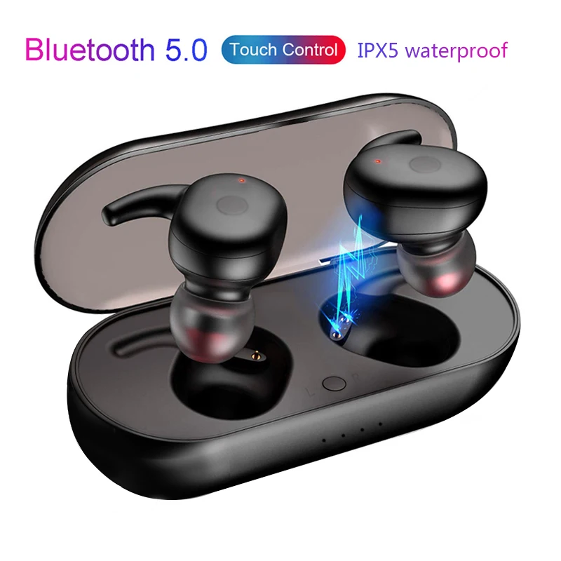 TWS наушники Bluetooth 5,0 беспроводные наушники спортивные наушники 3D стерео звук вкладыши с портативным микрофоном и заряд