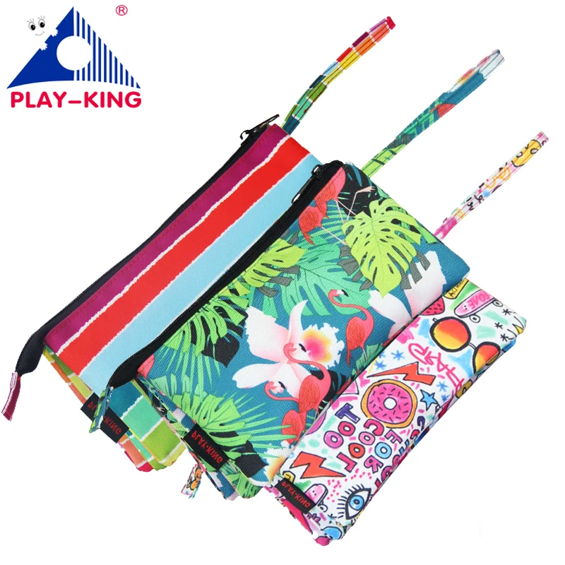 Playking, женские косметички, косметичка, чехол с разноцветным рисунком, чехлы для путешествий, дамская сумочка, женские косметички
