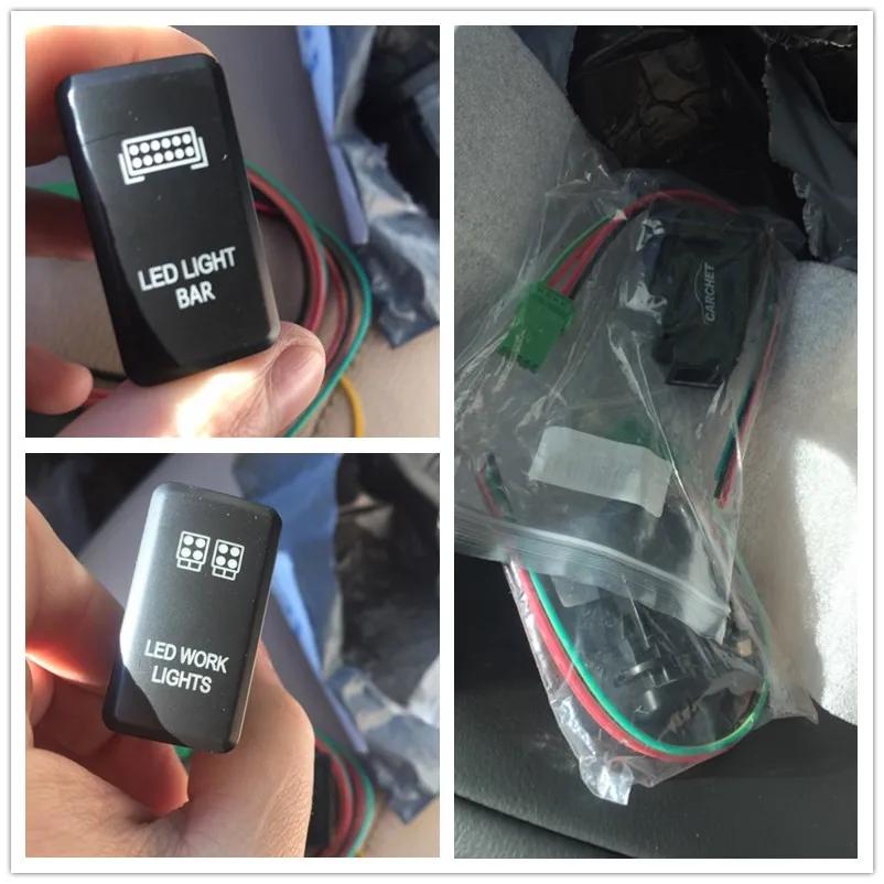 CARCHET 12v LED подсветка для автомобиля Стайлинг кнопочный переключатель 12V
