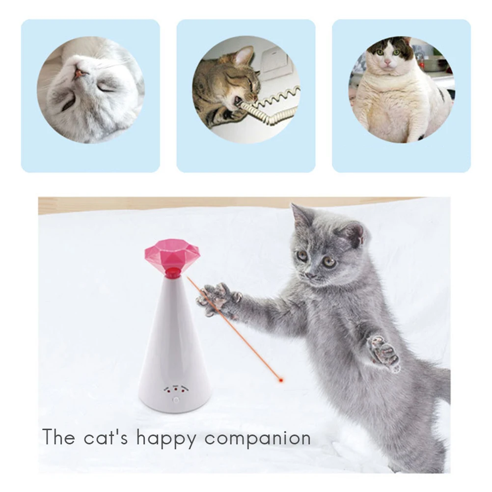 Автоматический вращающийся лазерный питомец кошка игрушка переменный таймер и