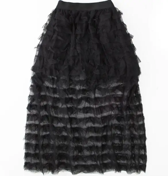 Многослойная юбка GETSRING 2017 длинная белая многослойная юбка-пачка универсальная