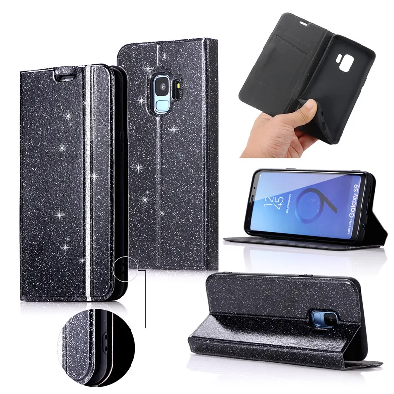 Роскошный тонкий Чехол-книжка из кожи+ ТПУ, мягкий чехол-книжка для samsung galaxy S9 S8 Plus Note9, чехол для samsung S8 S9 Plus, чехол