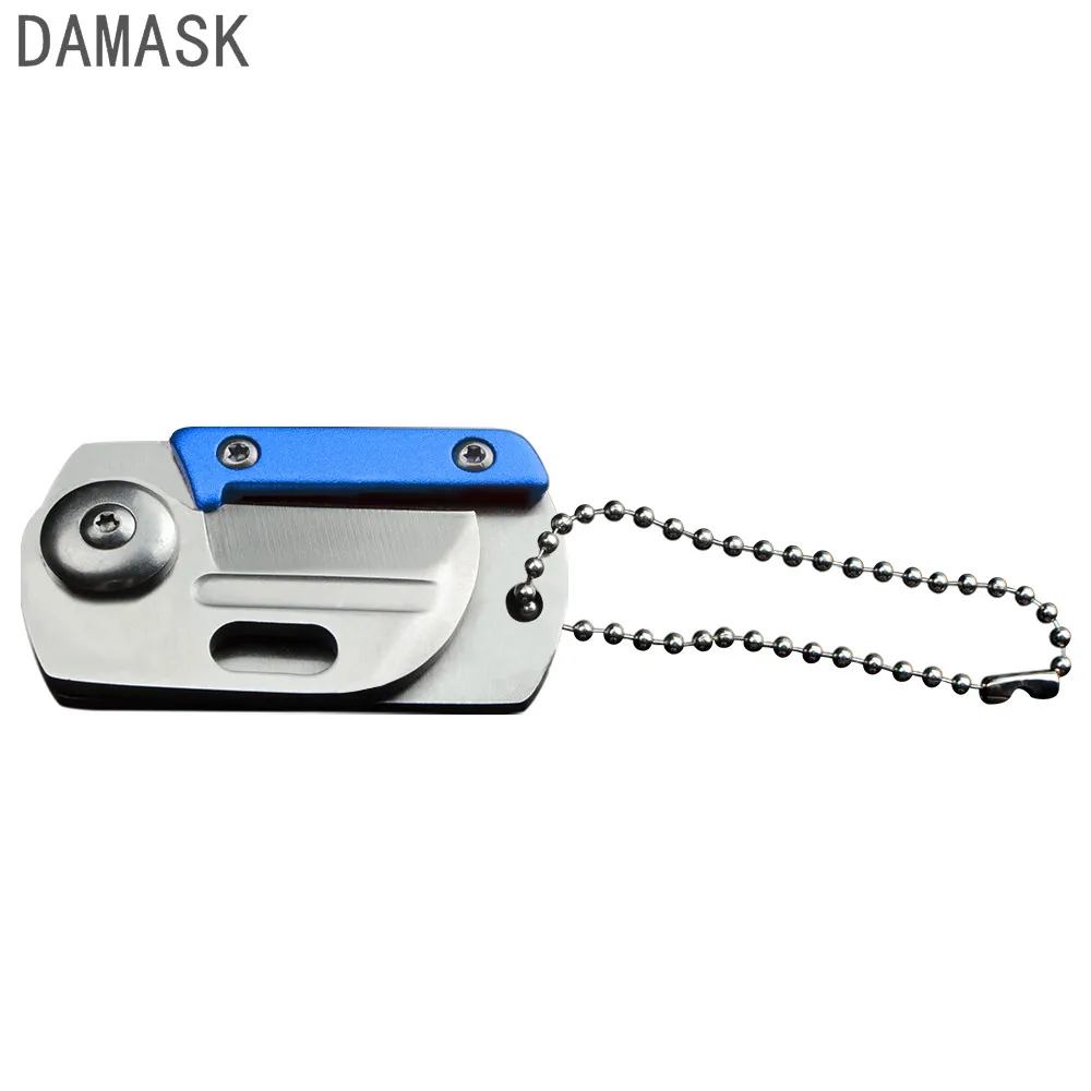 Дамаск новый дизайн бренда карман Ножи Тактический висит брелок dog tag открытый