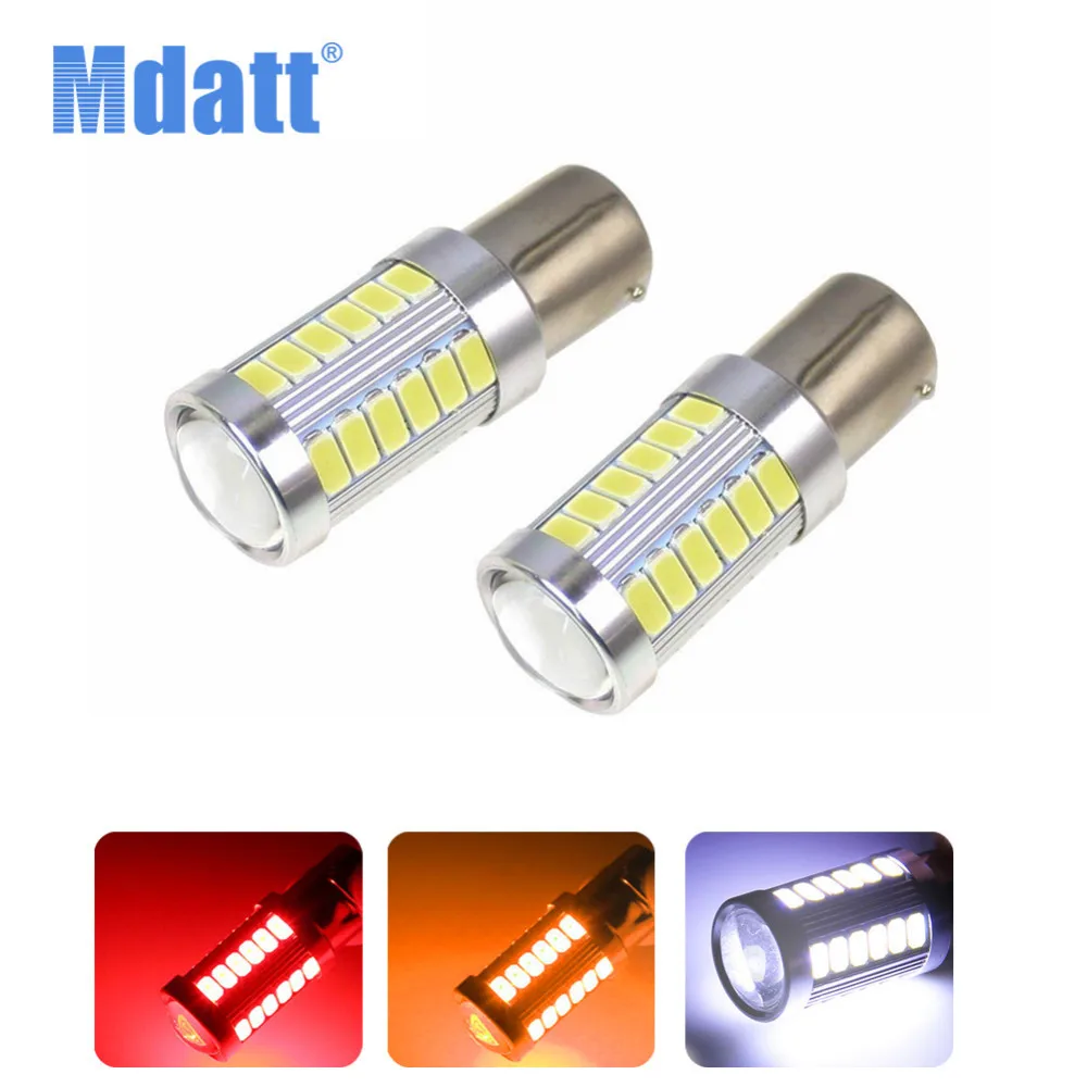 Mdatt 10 шт. 1156 BA15S P21W 5630 SMD светодиодный задний фонарь для автомобиля 12 в тормозной