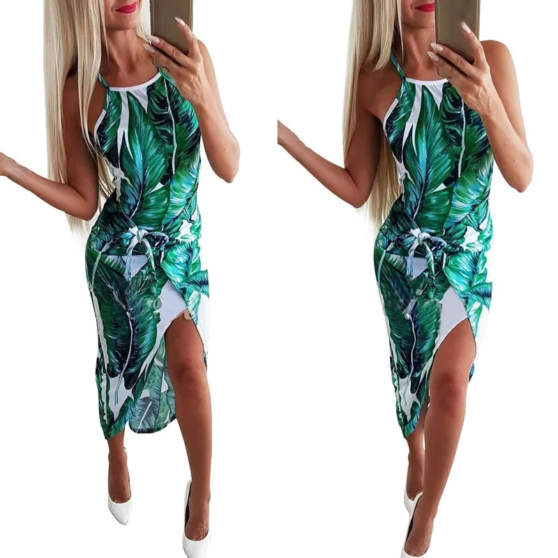 Женское платье женское пляжное летнее коктейльное модное облегающее