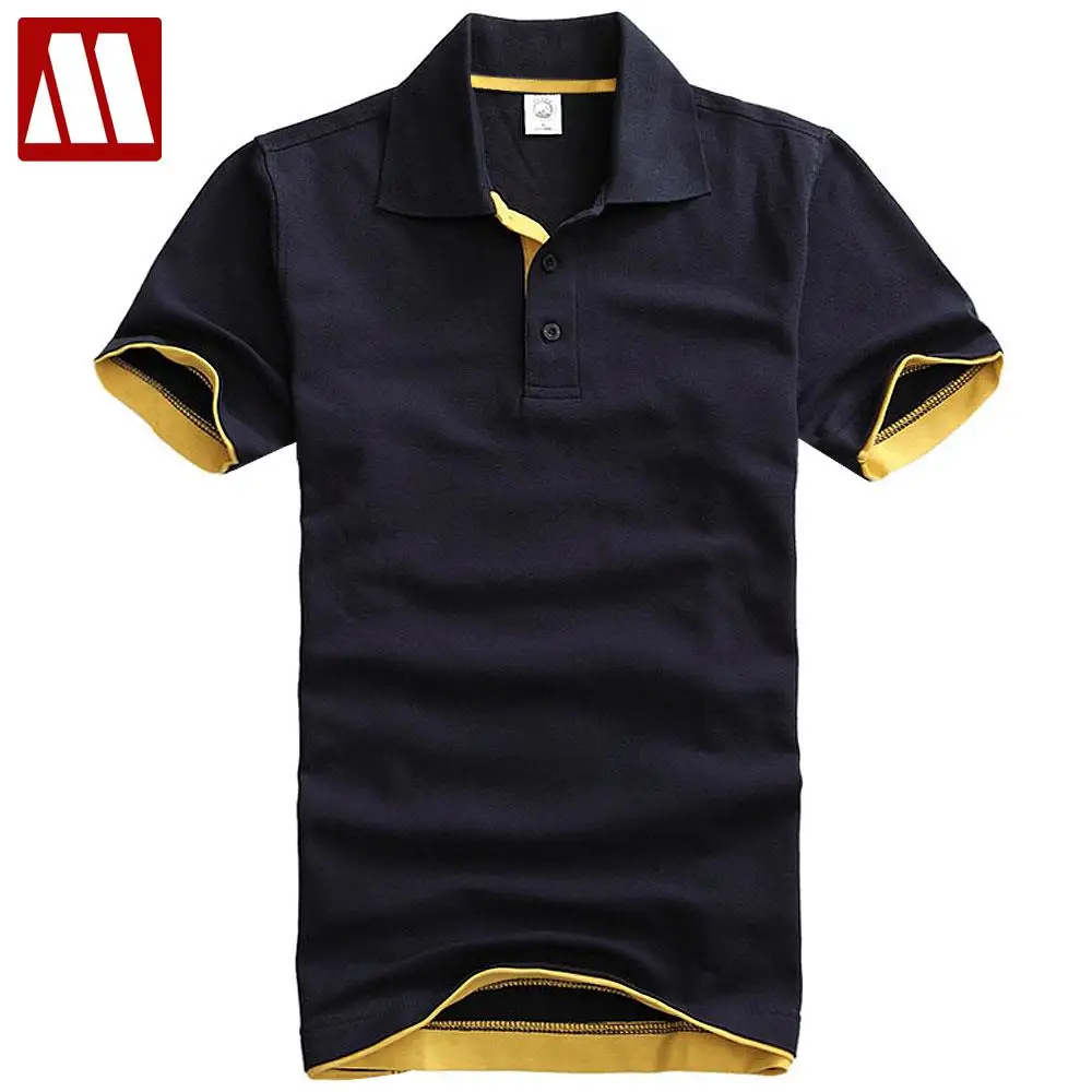 Рубашка поло мужская из чистого хлопка с коротким рукавом размеры до 3XL|polo shirt brand