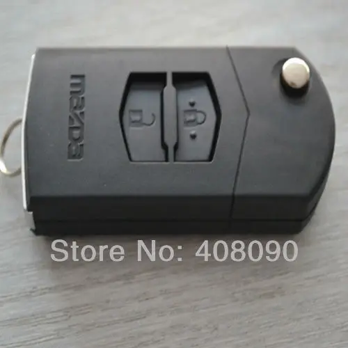 New 2 Buttons Uncut Blank Flip Remote Key Shell Case For MAZDA 3/5/6 |