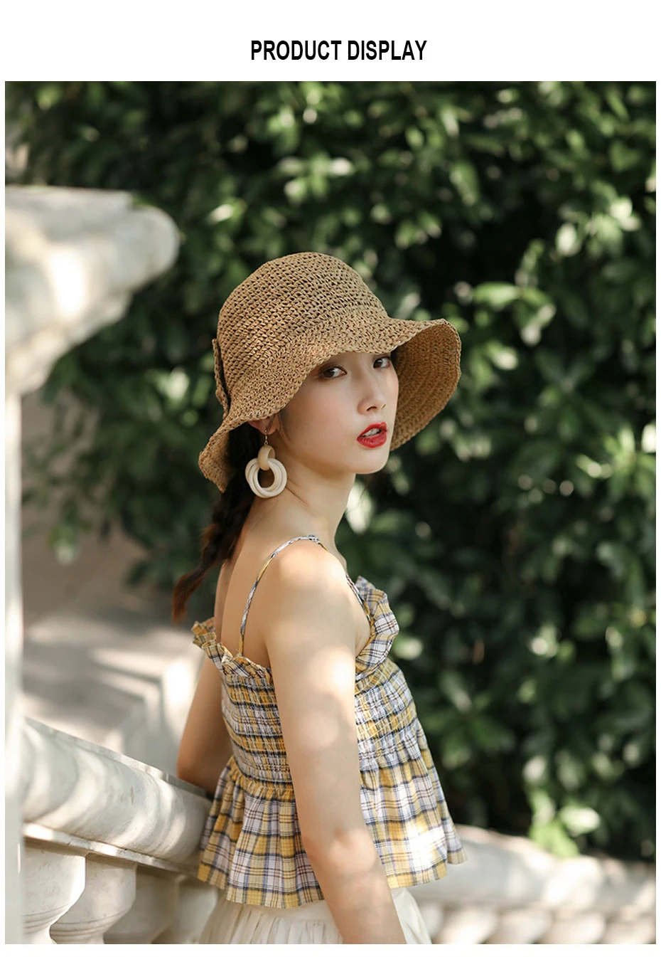 CHING YUN, женская шляпа,, Солнцезащитная шляпа, соломенная, в Корейском стиле, с бантом, с полями, стильная, для пляжа, рыбака, складная, для пляжа, для путешествий, для отдыха