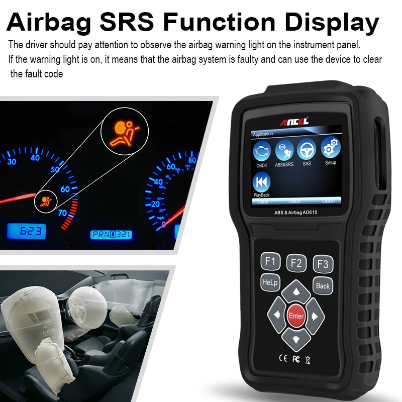 Ancel AD610 Оригинальный ABS SRS подушка безопасности Подушка аварийный сброс данных