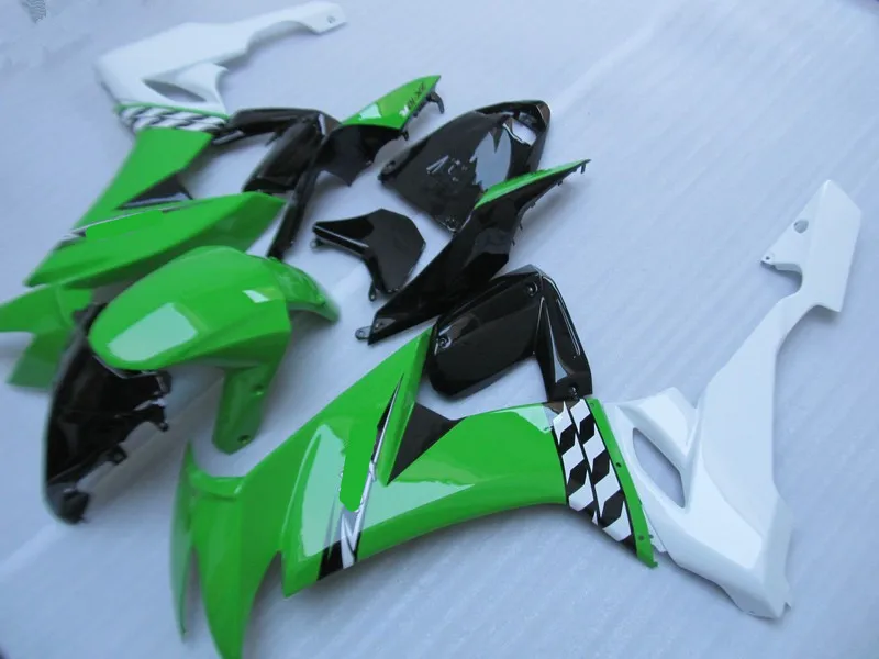 Обтекатель мотоцикла комплект для KAWASAKI Ninja ZX10R 2008 2009 2012 08 09 10 11 12 Зеленый Белый