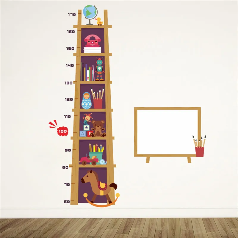 Children Height Measure Wall Sticker For Kids Rooms 3d Vivid Cupboard Growth Chart Whiteboard Decals Art Poster Mural | Дом и сад