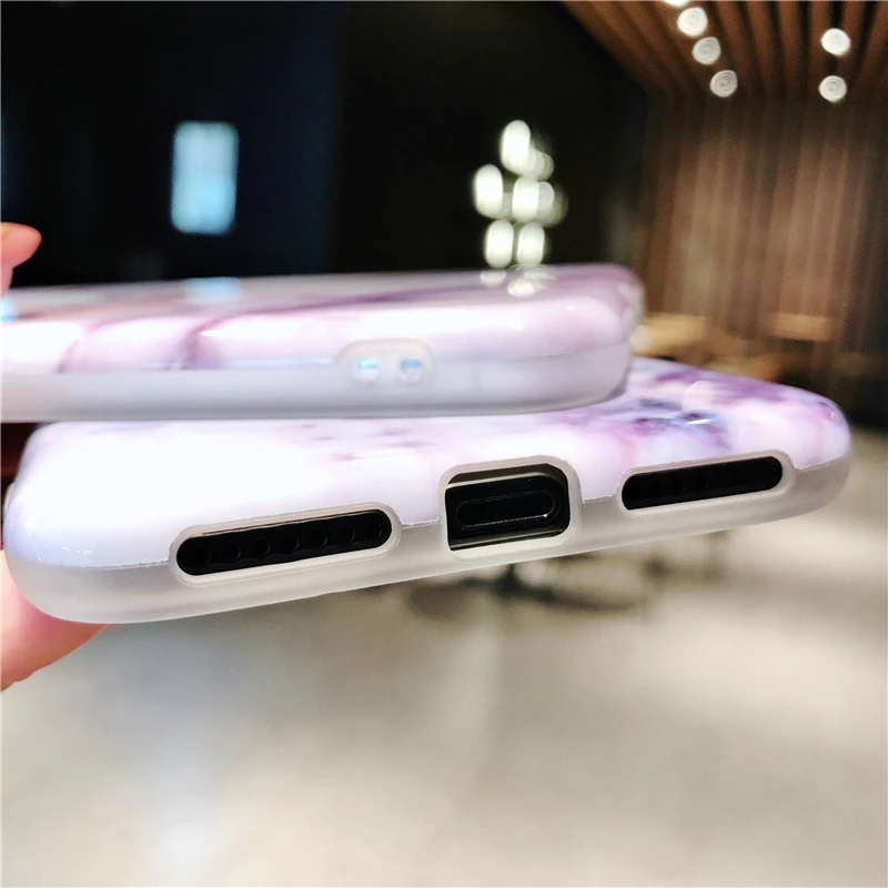 Цветной мраморный чехол для iPhone X XS MAX XR мраморная задняя крышка 6 6s plus 7 8