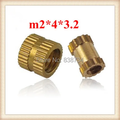 100 шт m2 * 4*3 2 латунный токарный станок с ЧПУ круглая рифленая гайка | Обустройство