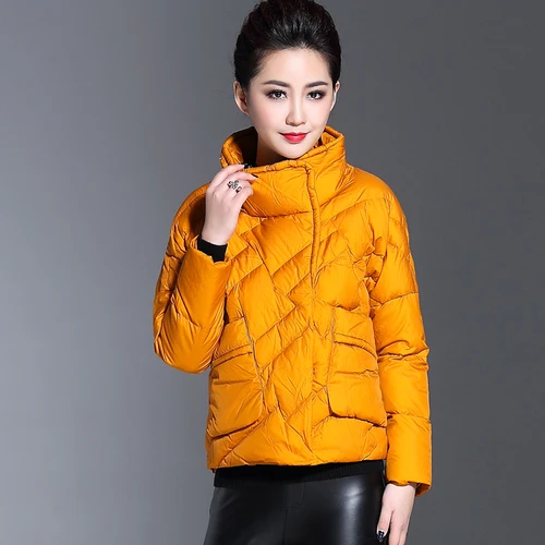 Yellow AYUNSUE утиный пух, женская зимняя куртка размера плюс, зеленые женские пальто, верхняя одежда, женские куртки, Chaquetas Invierno Mujer KJ379 - Цвет: Yellow