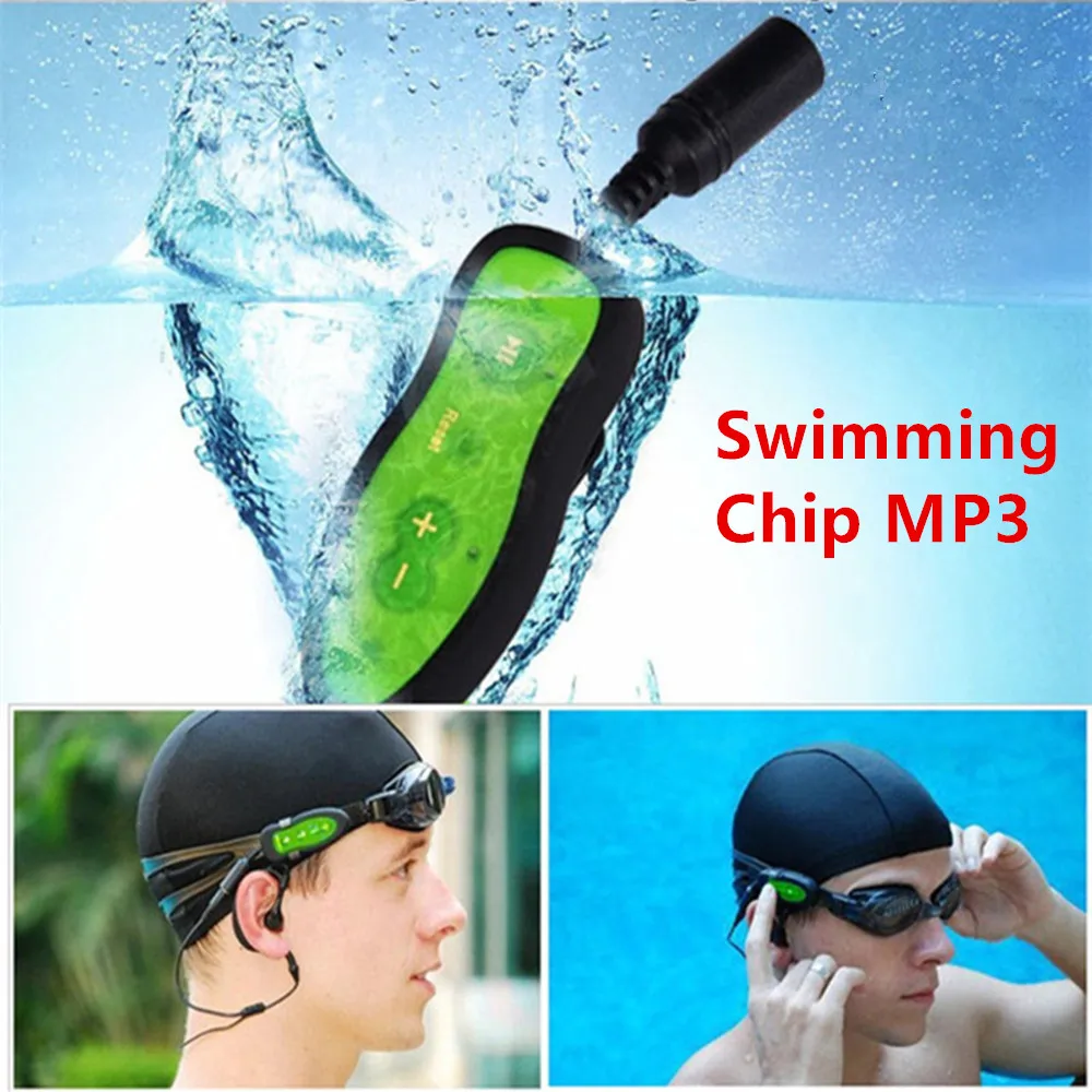 Плавание ming MP3 плеер спорт музыкальный плеер 4 ГБ MP3 Дайвинг Водонепроницаемый IPX8 воды Плавание мини-usb-зажим цифровой MP3 музыкальный плеер с наушниками