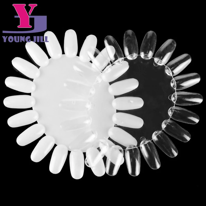 Накладные ногти на кончиках акриловая доска для практики маникюра молочный