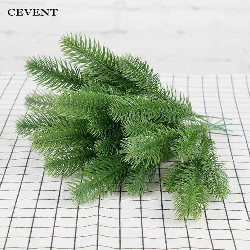 Civent 10 шт. искусственные ветви деревьев искусственная Цветочная подделка растения сосновые ветки Рождественская елка украшения для рождественской вечеринки