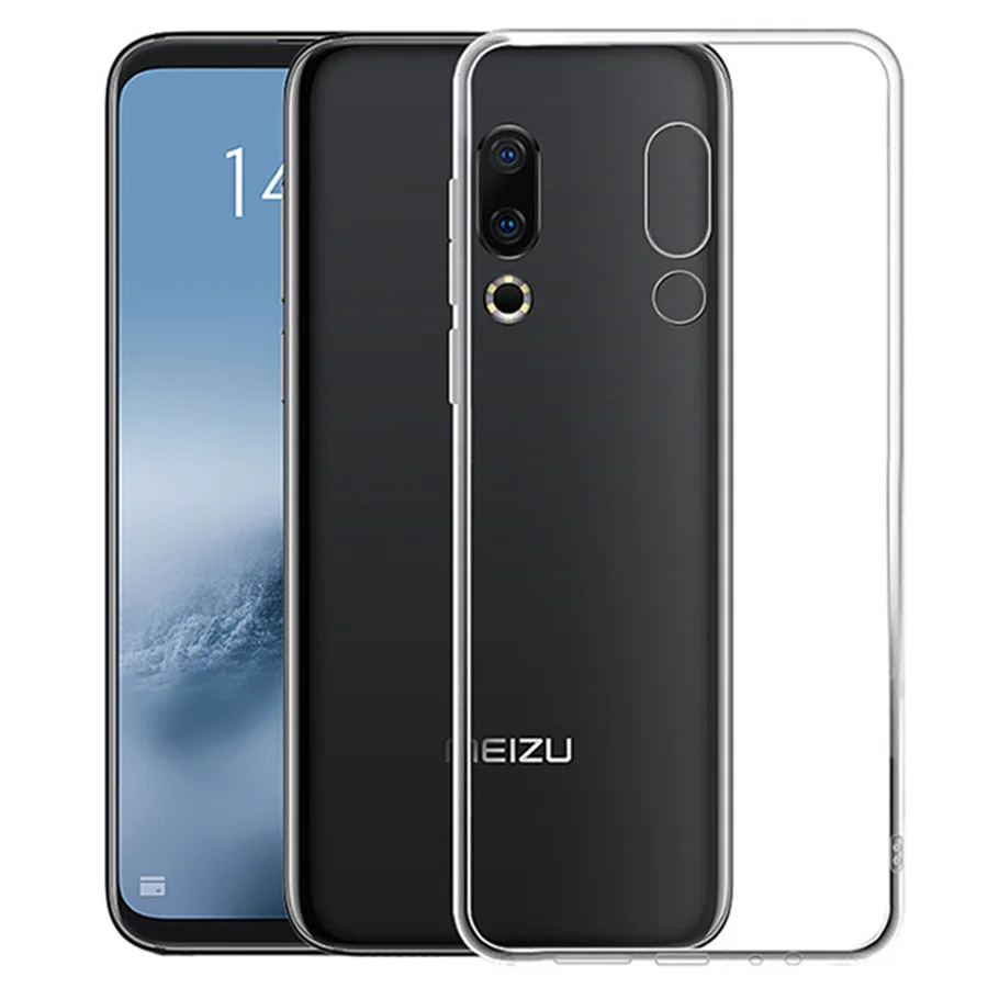 Противоударный чехол для телефона Meizu 16 чехол-бампер мягкая прозрачная задняя