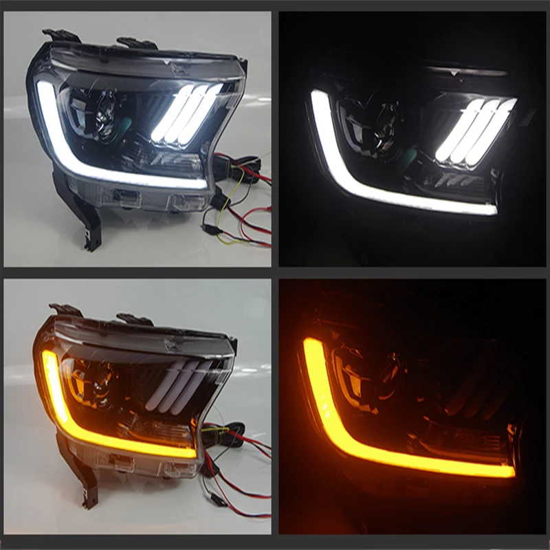 Автомобильный светильник в сборе для Ford Ranger 2013 2014 2015 светодиодный DRL сигнальный s