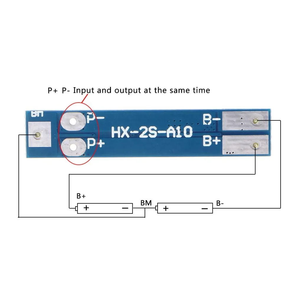 Защитная плата литий ионного аккумулятора 7 4 В 8 18650 BMS 2s PCM 15A пиковый