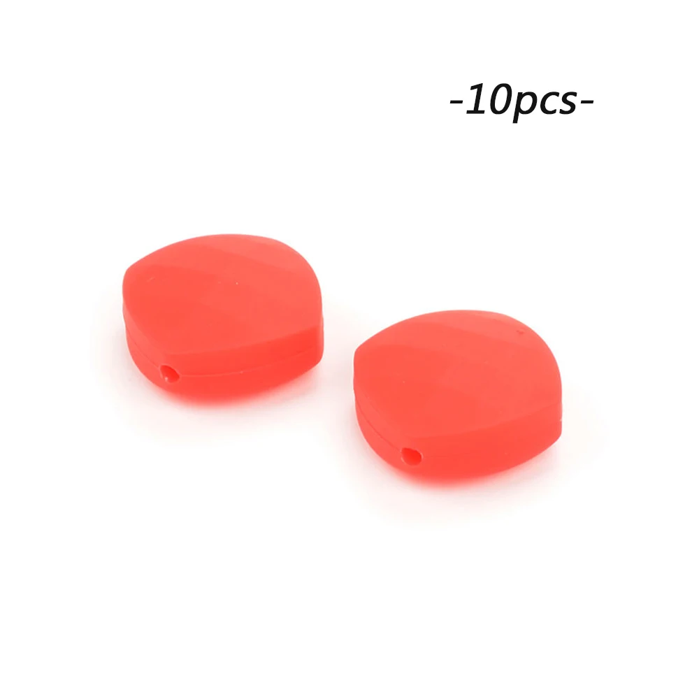 scarlet red LOFCA 10 шт./партия силиконовые четырехскоростные бусины, прорезыватель пищевого силикона DIY ожерелье аксессуары Прорезыватели для зубов - Цвет: scarlet red