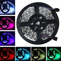5050 smd led flexible light strip rgb 300 leds 5m decorative lamp waterproof ir remote controller power supply adaper 12v 6a