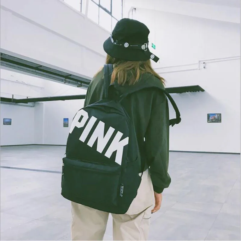 Новая розовая печать сумка на плечо с надписью светильник повседневный рюкзак