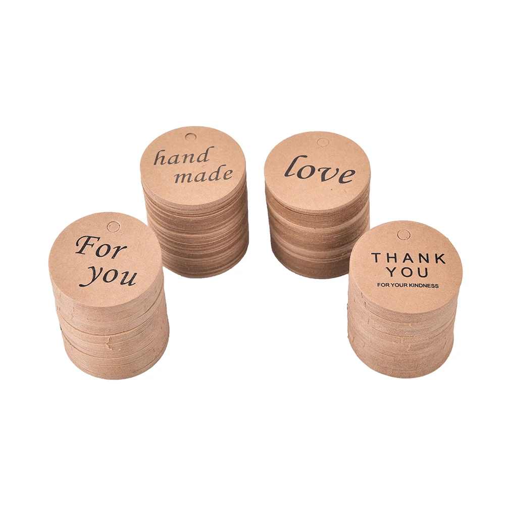 Оптовая продажа 100 шт крафт бумажные бирки головной ярлык для фестиваля