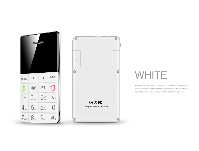 AEKU Qmart Q5 Mini, ультра тонкая карта, карман для мобильного телефона, четыре диапазона, поддержка Bluetooth, набор номера, TF карта, 0,96 дюймов, кредитный телефон