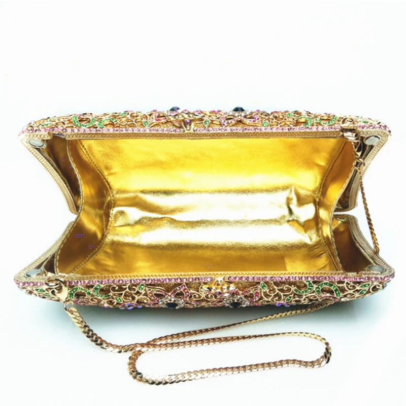 

XIYUAN Brand Crystal Handmade Evening Clutches Bag Fashion Wedding 2020 Luxury High-End Hollow Out Bride Clutch Elegant Clutch