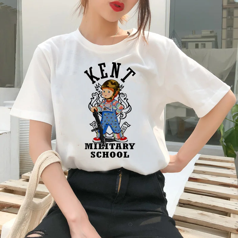 Chucky футболка ужас высокий крутой Женский Топ качество новая уличная Футболка Мода ulzzang женские рубашки femme новая футболка