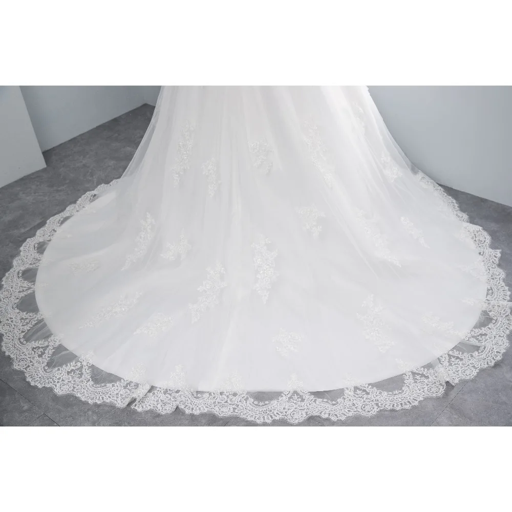 Miaoduo, длинные рукава, Кружевная аппликация, низкая спина, а-силуэт, vestido de noiva, свадебные платья, vestido de noiva abito da sposa, на заказ
