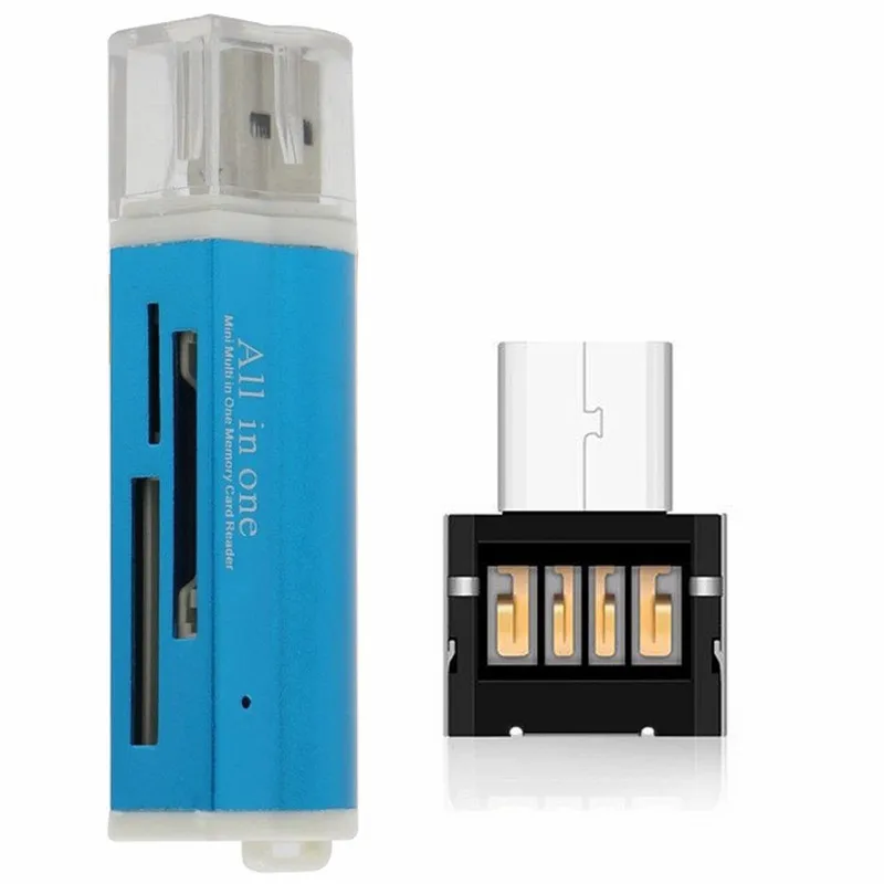 Все в 1 USB 2,0 мульти памяти Micro SD TF кардридер MicroUSB OTG адаптер Разъем для сотовых телефонов Android планшеты кабель